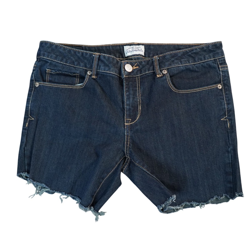 Aeropostale Shorts Womens 11/12 Blue Cutoffs Ashley Ultra Skinny Jeans Beach